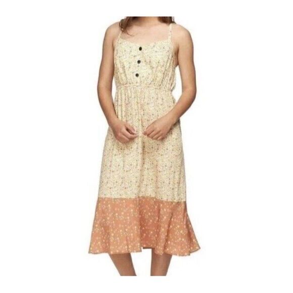 Patagonia Womens Midi Dress Size Small Lost Wildflower Button Pockets - Picture 1 of 9